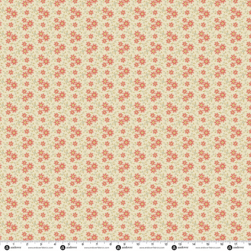Eleni by Laundry Basket Quilts Daisy Dance Cherry Vanilla