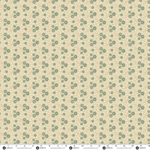 Eleni by Laundry Basket Quilts Daisy Dance Almond Mint