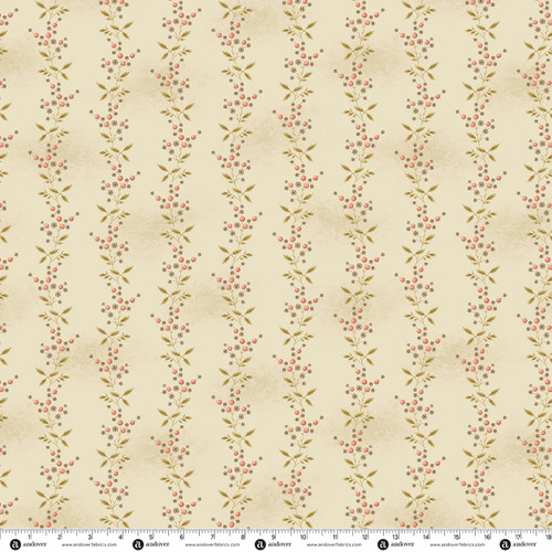 Eleni by Laundry Basket Quilts Snowberry Vine Vanilla