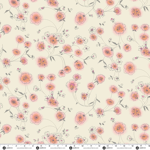 Groovy Garden 108s by Renee Nanneman Daisy Chain 108 Coral