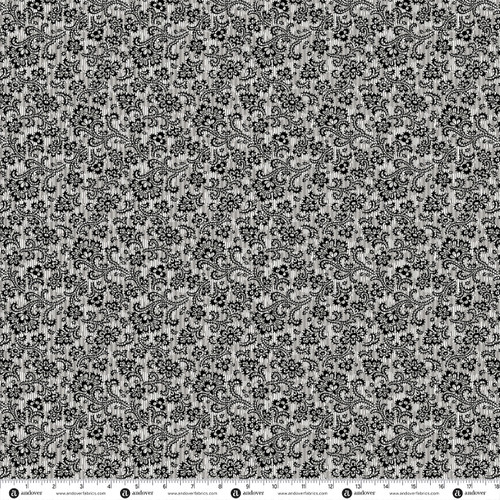 Nocturne by Andover Fabrics Mourning Lace Noir