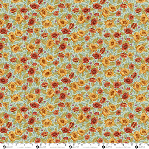 Bountiful by Andover Fabrics Marigold Lichen