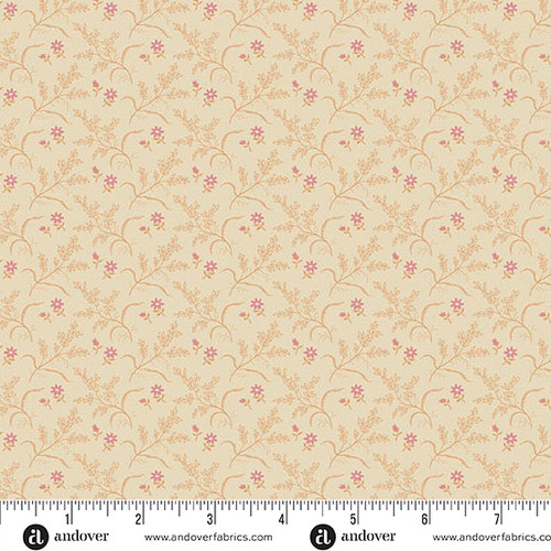 Laundry Line by Laundry Basket Quilts Hayfield Cream Hayfield Cream Orange