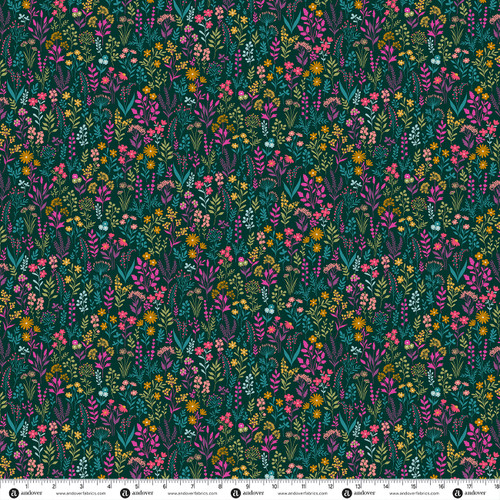 Petite Bijoux by Makower UK Meadow Teal
