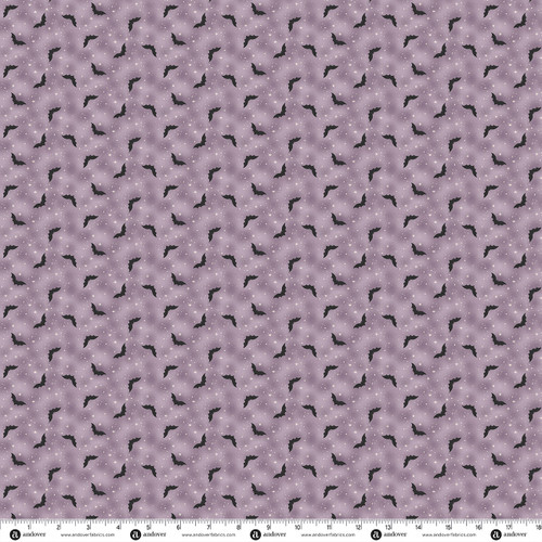 Hello Halloween by Makower UK Bats Purple