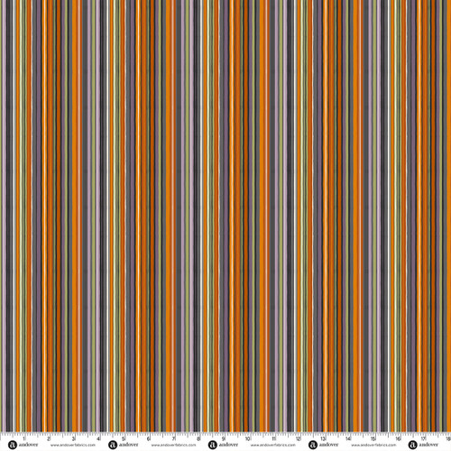Hello Halloween by Makower UK Stripe Gray