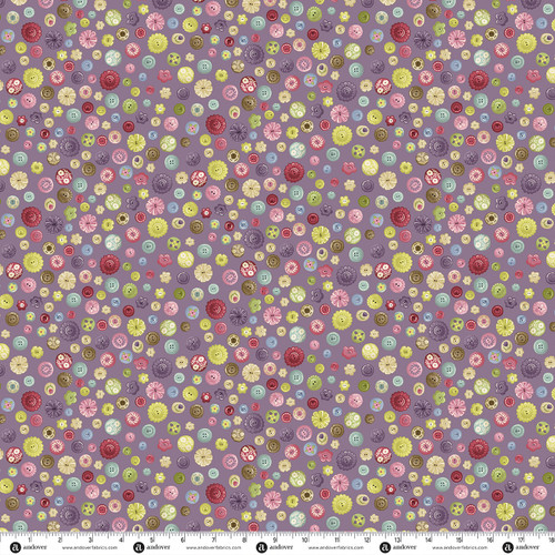 Sew Retro by Makower UK Buttons Purple