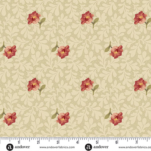 Laundry Line by Laundry Basket Quilts Buttercup Cream Buttercup Cream Red