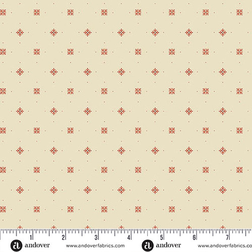Laundry Line by Laundry Basket Quilts Starshine Cream Starshine Cream Red