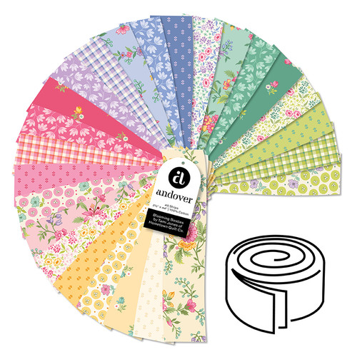 Blooming Besties - 2.5 Inch Strip Roll - 40 Cuts Each
