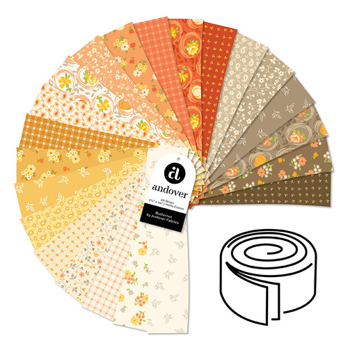 Butternut - 2.5 Inch Strip Roll - 40 Cuts Each