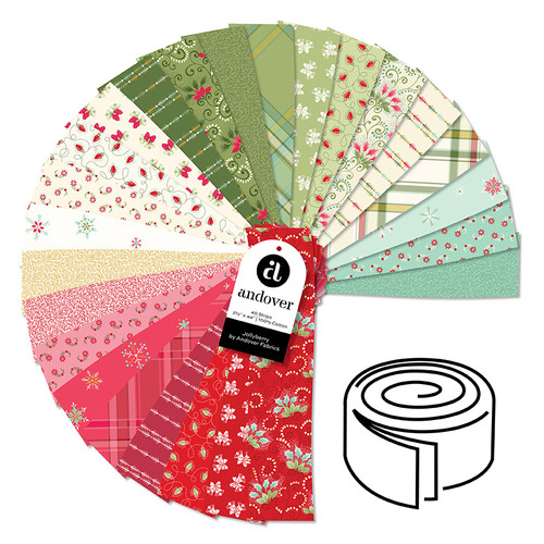 Jollyberry - 2.5 Inch Strip Roll - 40 Cuts Each