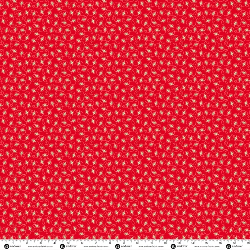 Jollyberry by Andover Fabrics Christmas Lights Red