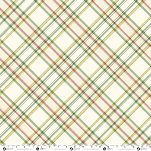 Jollyberry by Andover Fabrics Holiday Plaid Snowball