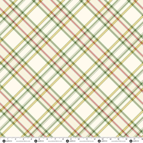 Jollyberry by Andover Fabrics Holiday Plaid Snowball