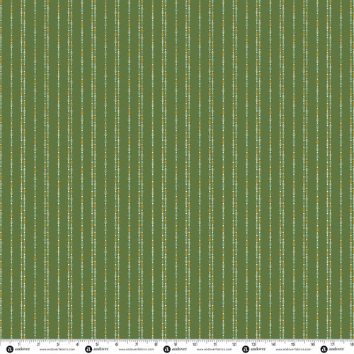 Jollyberry by Andover Fabrics Forest Stripe Evergreen
