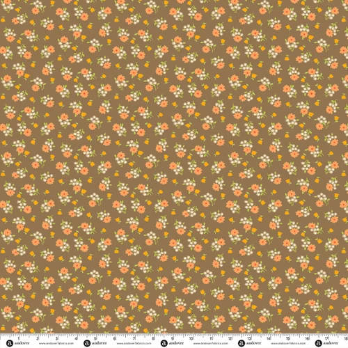 Butternut by Andover Fabrics Daisy Chestnut