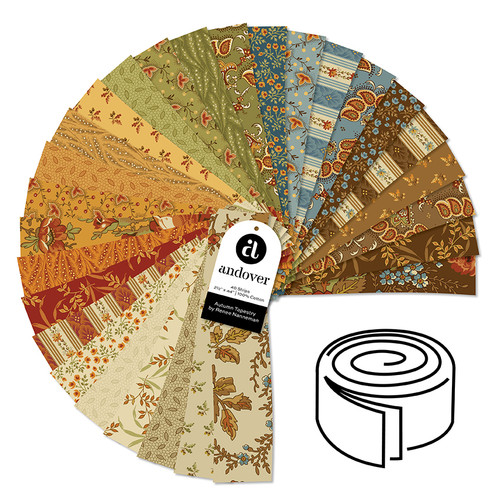Autumn Tapestry - 2.5 Inch Strip Roll - 40 Cuts Each