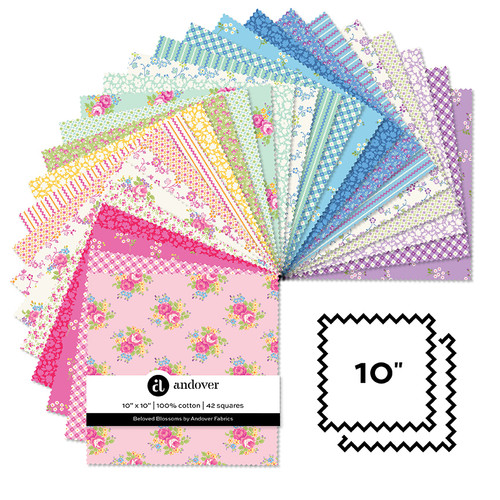Beloved Blossoms - 10 Inch Square - 42 Cuts Each