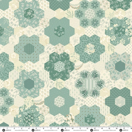 Grandmas Flower Garden by Laundry Basket Quilts Robins Egg