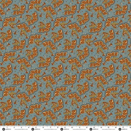Autumn Tapestry 108s by Renee Nanneman Spice Paisley 108 Cornflower