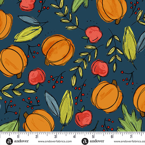 Harvest Home by Amy Latta Bountiful Harvest Navy