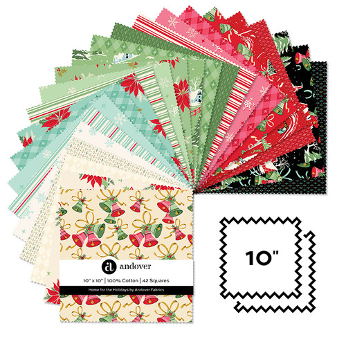 Home for the Holidays - 10 Inch Square - 42 Cuts Each