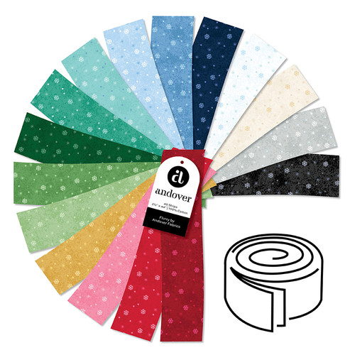 Flurry - 2.5 Inch Strip Roll - 40 Cuts Each