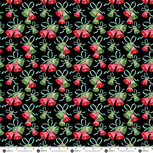 Home for the Holidays by Andover Fabrics Solstice Bells Midnight