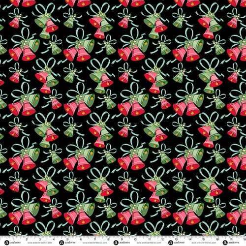 Home for the Holidays by Andover Fabrics Solstice Bells Midnight