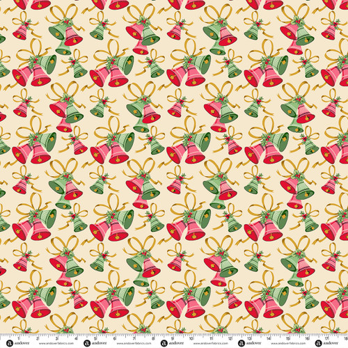 Home for the Holidays by Andover Fabrics Solstice Bells Ivory