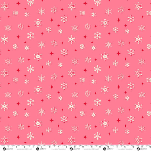 Home for the Holidays by Andover Fabrics Flurries Berry