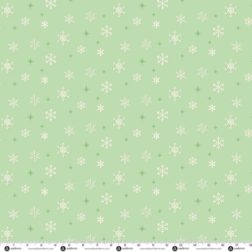Home for the Holidays by Andover Fabrics Flurries Spruce