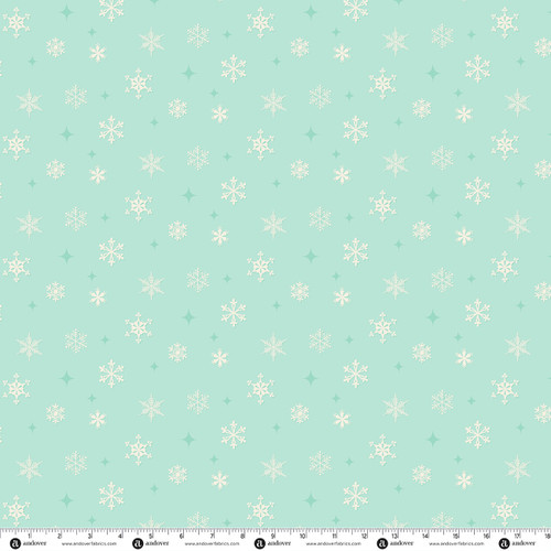 Home for the Holidays by Andover Fabrics Flurries Arctic Blue