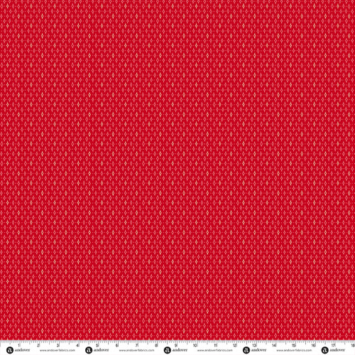 Home for the Holidays by Andover Fabrics Sparkle Christmas Red