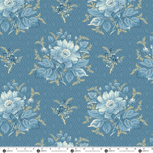 Flower Girl by Laundry Basket Quilts Gardenia Evening Blue