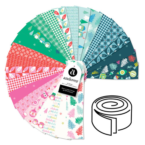 Merry Little Things - 2.5 Inch Strip Roll - 40 Cuts Each