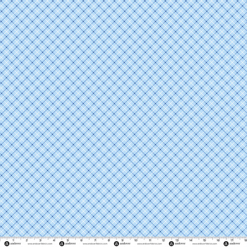 Freedom by Andover Fabrics Parade Plaid Sky