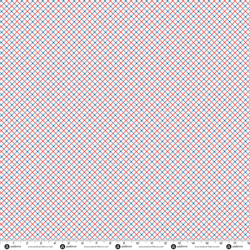 Freedom by Andover Fabrics Parade Plaid White