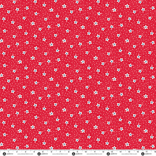 Freedom by Andover Fabrics Galaxy Star Red