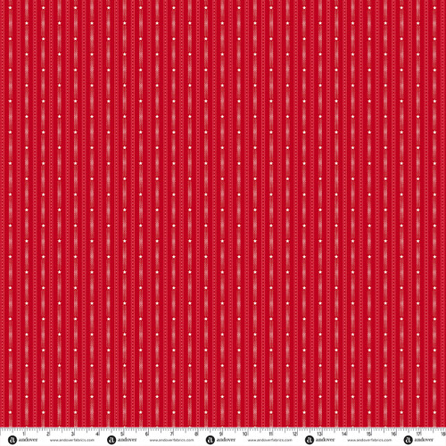 Freedom by Andover Fabrics Patriotic Stripe Crimson