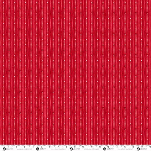 Freedom by Andover Fabrics Patriotic Stripe Crimson