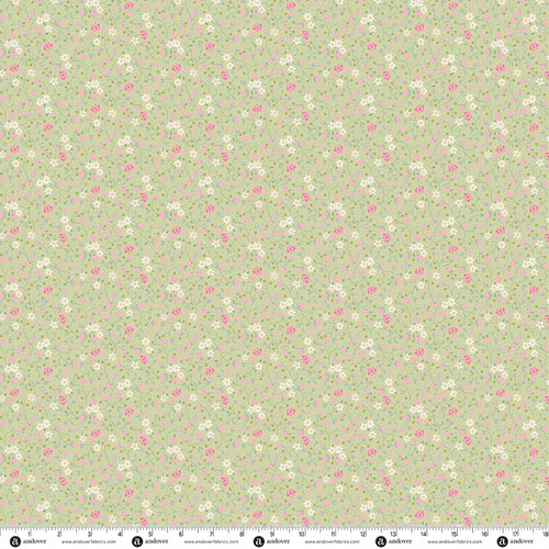 Ode to a Butterfly by Andover Fabrics Budding Vine Leaf