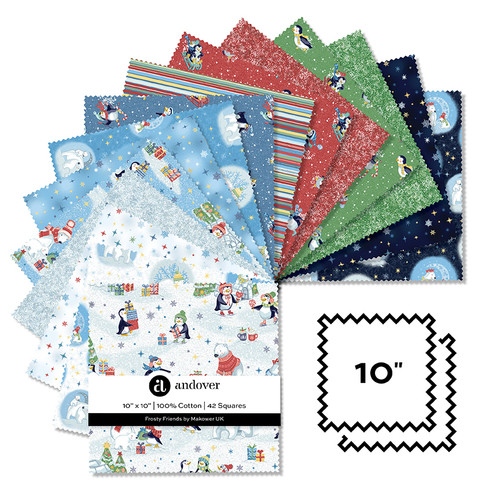 Frosty Friends - 10 Inch Square - 42 Cuts Each