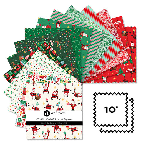 Ready Set Santa - 10 Inch Square - 42 Cuts Each
