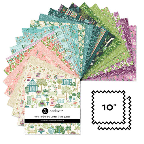 Victorian Garden - 10 Inch Square - 42 Cuts Each