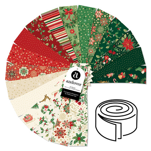 Evergreen Elegance - 2.5 Inch Strip Roll - 40 Cuts Each