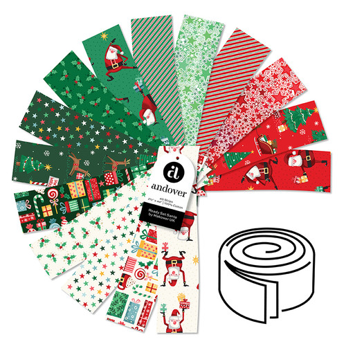 Ready Set Santa - 2.5 Inch Strip Roll - 40 Cuts Each