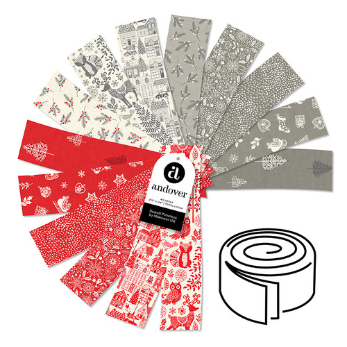 Scandi Timeless - 2.5 Inch Strip Roll - 40 Cuts Each