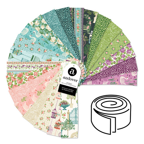 Victorian Garden - 2.5 Inch Strip Roll - 40 Cuts Each